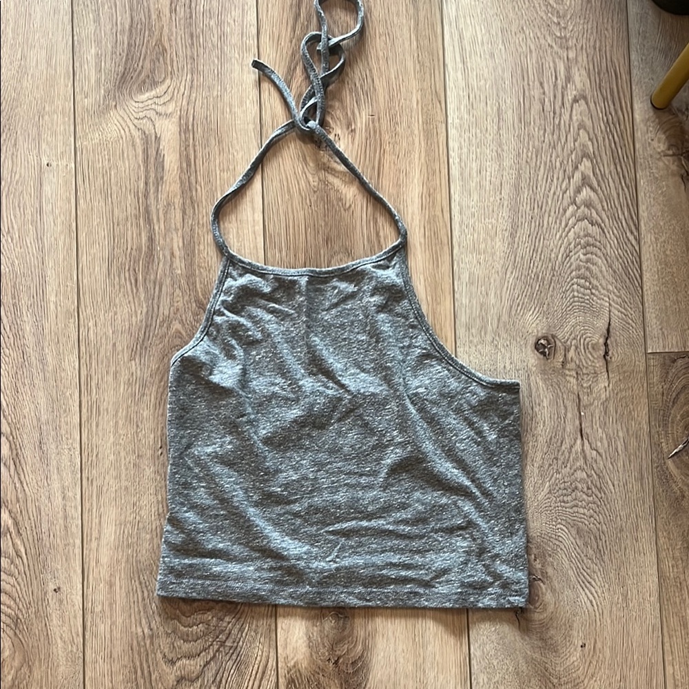 Brandy Melville Gray Halter Tank Top